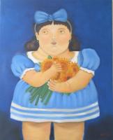 Botero, Fernando - Abstract oil painting.